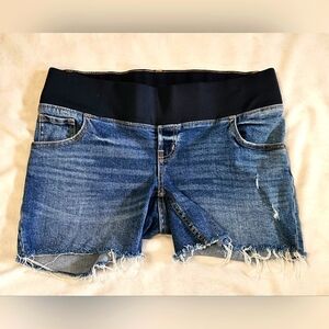 Old Navy Women's Blue Maternity Denim Shorts Size 6